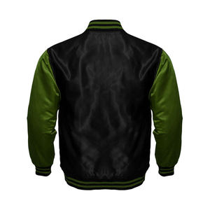 Blouson Bomber Unisexe en Satin Personnalisable avec Logo, Boutons Cachés, Léger, Sportif, Style Universitaire, Écologique, Respirant, Broderie, Printemps - Product Image 2