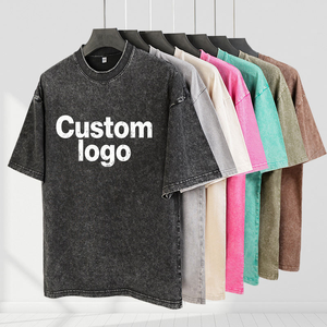 Camiseta Popular para Hombre con Lavado Ácido, Estilo Urbano, Casual, Ligera, Transpirable, 100% Algodón, OEM ODM al por Mayor - Product Image 1