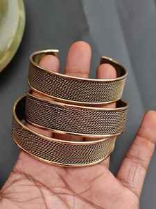 Bracelet en cuivre fait main de style moderne, torsadé, pour la santé et le bien-être - Grande Vente - Product Image 5