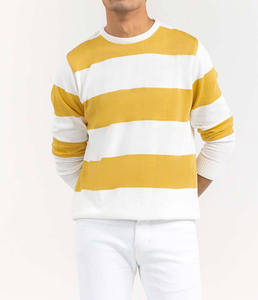 เสื้อสเวตเตอร์คอวีผู้ชายผ้าฝ้ายแท้ 100% สำหรับฤดูหนาว แบบ OEM สั่งทำได้  ถักแบบเรียบ  ผลิตโดยผู้ผลิตเสื้อสเวตเตอร์สำหรับผู้ชาย - Product Image 1