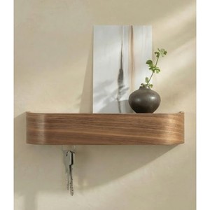 Porte-clés minimaliste en bois d'acacia avec miroir - Crochets muraux artisanaux en gros - Product Image 2