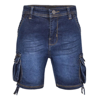 Shorts en jean délavé pour homme, taille mi-haute, avec broderies et applications, respirant, écologique, séchage rapide, fermeture éclair et bouton, style streetwear décontracté