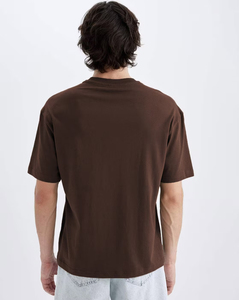 Wholesale 100% Cotton Jersey Loose Fit Summer Casual Wear Men's Hip Hop T-Shirts O-Neck Custom Digital Printed <b>Logo</b> Solid Color - Product Image 6