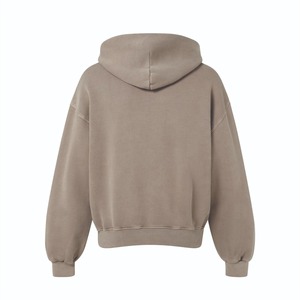 เสื้อฮู้ดซิปผู้ชายทรงปกติ สีพื้น ผ้าฝ้ายฟลีซ ดีไซน์กระเป๋าแบบลำลอง เหมาะสำหรับใส่ในฤดูหนาว ระบายอากาศได้ดีด้านหน้า - Product Image 2