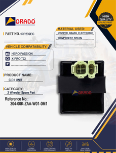Unité CDI Hero Passion X Pro TCI de qualité export pour pièces détachées de deux-roues Inde Orado - Product Image 5