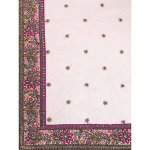<b>Peach</b> Embroidered Silk Plus Size Lehenga Choli for Sangeet Wedding Wear - Product Image 2