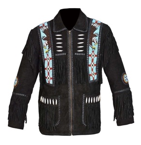 Veste en cuir suédé rouge du Pakistan, style western cowboy, avec franges et perles, style peau de daim, pour Rodeo Ranch, vente en gros personnalisée, vêtements d'extérieur - Product Image 5