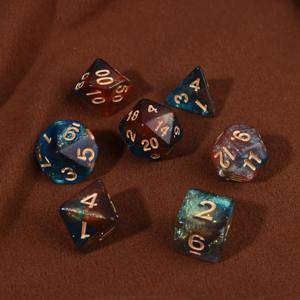 Ensemble de dés en résine professionnel haut de gamme pour les jeux de rôle sur table Dungeons and Dragons, équipement de jeu en gros - Product Image 5