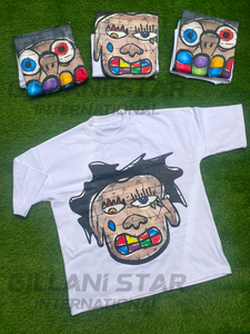 Men's Cartoon Printed T-<b>Shirt</b> Short Sleeve O-Neck Regular Fit 100% Cotton Jersey Casual Style Front Back Logo - Product Image 1
