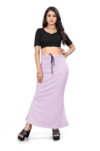 Falda Lápiz de Cintura Alta para Mujer, Color Sólido, con Cordón Ajustable, Larga hasta el Suelo, Estilo Casual, Mezcla de Algodón y Spandex, Elástica - Product Image 1