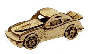 Kit de Bricolaje de Modelo de Coche de Madera con Diseño de Llama, Artesanía Tallada a Mano, Regalo - Product Image 2