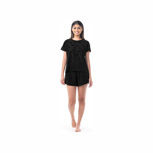 Women's Summer Short Sleeve T-Shirt and Ankle-Length Jogger Solid Pattern Two-Piece Shorts Matching <b>Set</b> - Product Image 1
