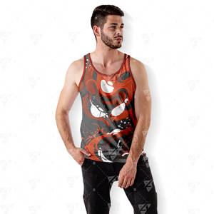 Custom Logo Men's Polyester/Cotton Gym <b>Vest</b> Sports Fitness Singlet Workout Muscle <b>Bodybuilding</b> Print Breathable Quick-Dry - Product Image 4