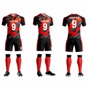 Uniformes de Fútbol Impresos Transpirables y Duraderos, Conjunto de Entrenamiento de Fútbol Personalizado, Camiseta y Pantalones Cortos de Fútbol - Product Image 3