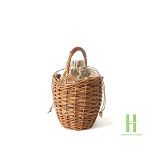 BEST SELLER Handwoven Seagrass <b>Basket</b> with Handle Natural <b>Wicker</b> <b>Storage</b> <b>Basket</b> Eco-Friendly Home Decor Vietnam Supplier OEM - Product Image 3