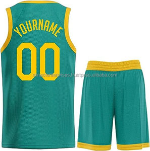 Uniforme de basket-ball imprimé de haute qualité en maille, personnalisé, unisexe, vierge, séchage rapide, sublimation, 100 % polyester, antibactérien, anti-UV - Product Image 3