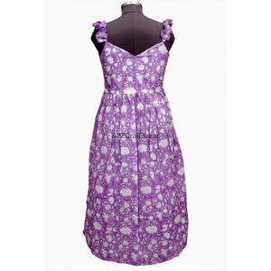 Vestido Maxi Ajustado con Estampado Floral Ecológico, Vestido Casual de Verano para Mujer, 100% Algodón, Cuello en V, Corte Regular, Transpirable - Product Image 1
