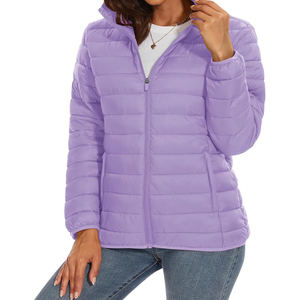 OEM Custom Service <b>Lightweight</b> <b>Women</b> Winter Wear Breathable Canvas Woven Nylon Waterproof Casual Customized Quilted <b>Jackets</b> - Product Image 2