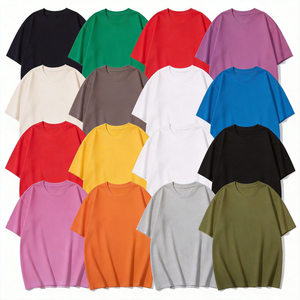 Camiseta de algodón 100% personalizada, oversize, de manga corta, cuello redondo, holgada, con impresión de logotipo personalizado. - Product Image 5