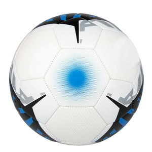 Ballon de football OEM, blanc, bleu, noir, motif entraînement, durable, gonflé, emballage officiel, taille 5, toucher doux - Product Image 2