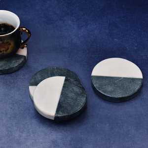 Sous-verre rond en marbre personnalisé avec logo, tapis de table pour la maison, le bar, la cuisine, le restaurant - Product Image 3