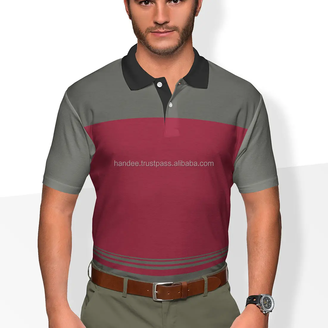 Amazon Top Men Clothes Golf Shirt Polo Plus Size T-shirts All over Print T-shirt Cotton Quick Dry Golf Polo Shirt
