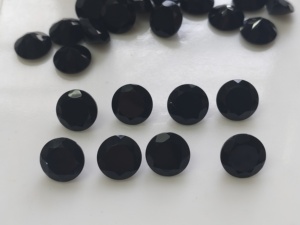 Natural Black Onyx 12MM Round Brilliant Cut Best Quality Loose Gemstones for Jewelry Making - Product Image 4