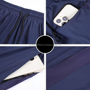 Maille Offre Spéciale avec poches zippées Polyester Hommes Running Hommes Sports Compression Athletic Shorts - Product Image 4