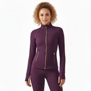 Slim Fit Yoga Stretchy Workout Running Cropped Yoga <b>Jacket</b> for <b>Women</b> Slim Fit and Stretchy Design for Gym and Running top - Product Image 5