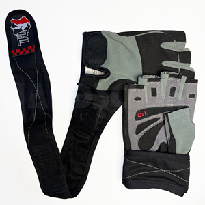 Gants de musculation professionnels gris et noirs avec bandes de maintien robustes pour les poignets |   Poignée antidérapante de qualité supérieure pour un équipement de musculation ultime - Product Image 6