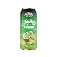 Latte au matcha, mangue tropicale et lait de coco, boisson prête à boire, infusée aux fruits, pressée fraîchement, à base de plantes, pour commande en gros, jus en vrac