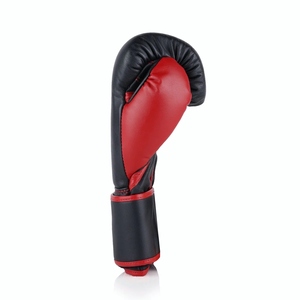 Fabrication en usine de gants de boxe sur mesure noirs et rouges, 100% cuir véritable, gants de boxe professionnels pour la frappe. - Product Image 6