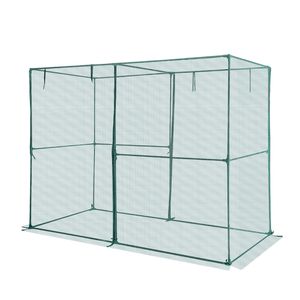 Gabbia per colture alta 7.8 x 3.9 x 5.9 piedi resistente al vento con porta con cerniera, facile da installare, tenda di protezione per piante da giardino esterno con rete - Product Image 1