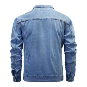 Custom Made Design Wholesale <b>Men</b> <b>Denim</b> <b>Jacket</b> Outerwear Breathable Solid Color Winter <b>Jacket</b> classic Style Low Price <b>Men</b> <b>Jacket</b> - Product Image 2