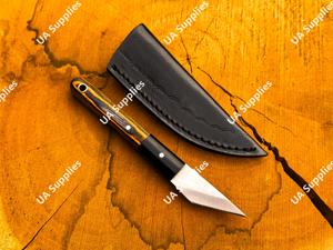 Cuchillo utilitario estilo Kiridashi forjado a mano con espiga completa, hoja fija de acero inoxidable, cuchillo de bolsillo EDC, OEM ODM al por mayor, madera - Product Image 4