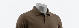 Men's Brown Polo Shirt Short Sleeve Turn-<b>down</b> Collar Regular Fit Solid Color All Seasons 100% Cotton - Product Image 6