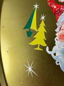 Cartoon Santa Face <b>Decorative</b> <b>Plate</b> metal Handpainted Christmas Party Retro Cartoon Santa Face <b>Decorative</b> <b>Plate</b> Metal Handpaint - Product Image 2
