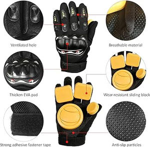 Gants de longboard OEM en PU avec slider pour adultes, équipement de protection pour le longboard en descente, prix de gros personnalisable - Product Image 4
