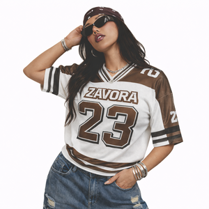 Camiseta Oversize de Malla para Mujer, Estilo Fútbol Americano, con Gráfico en la Espalda, Streetwear Unisex, Cuello en V, Camisa de Moda, Personalización de Marca, Proveedor Mayorista - Product Image 6