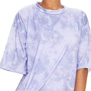 Camiseta de algodón pesado de manga corta para mujer, estilo vintage, lavado mineral, corte holgado, transpirable, ecológica, de secado rápido, venta al por mayor OEM personalizada - Product Image 4