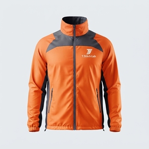 Chaqueta Cortavientos para Hombre, Personalizada con Logotipo, de Alta Calidad, Impermeable, Transpirable, Ligera, de Secado Rápido, con Cierre de Cremallera y Mangas Completas - Product Image 6