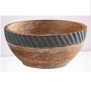 Ensemble de 2 bols en bois au design créatif, très demandés, pour la décoration de table, les fruits frais, les pâtes, les desserts ou comme bols de service pour les fêtes - Product Image 5