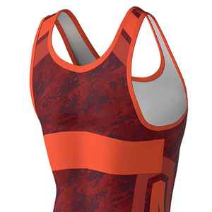 Singlets de Lucha Personalizados Unisex, Económicos, Transpirables, Ecológicos, de Spandex/Poliéster, Cuello en V, Diseño Sólido con Doble Tira Frontal Digital - Product Image 4