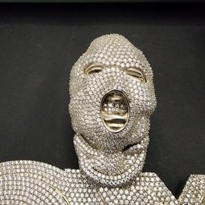 Colgante con Diamantes Incrustados |   Máscara de esquí, 2X, Joyería Hip Hop - Product Image 6