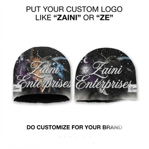 ZAINI 280 GSM Premium Acrylic Knit Beanie <b>Cap</b> Character Style Unisex Adult Winter <b>Hat</b> with Embroidery and Woven Logo - Product Image 1
