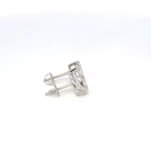 Pendientes de Diamantes Cultivados en Laboratorio, Corte Pera, 3.05 Quilates, Oro Blanco de 14k, G VS - Product Image 4