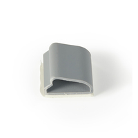 Organisateur de câblage Essentra KKD, style D, fixation adhésive, gris, PVC UL94 V0