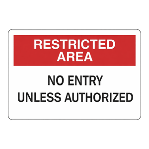 Panneau d'interdiction d'accès Brady - Signalisation d'entrée autorisée en aluminium pour les installations intérieures et extérieures - Product Image 1