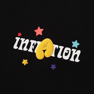 T-shirt en coton oversize pour homme, coupe carrée à épaules tombantes, manches courtes, col rond, imprimé en relief, strass, style streetwear, vente en gros - Product Image 2