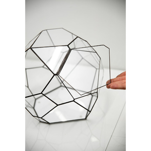 Classic Geometrical Design Wedding Table Glass Decorative Modern Geometric Glass Terrarium Box Wholesale with Door Sculpture - Product Image 3